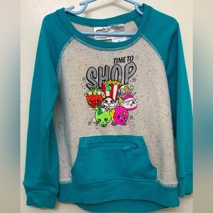 Girls Shopkins sweatshirt Time to Shop